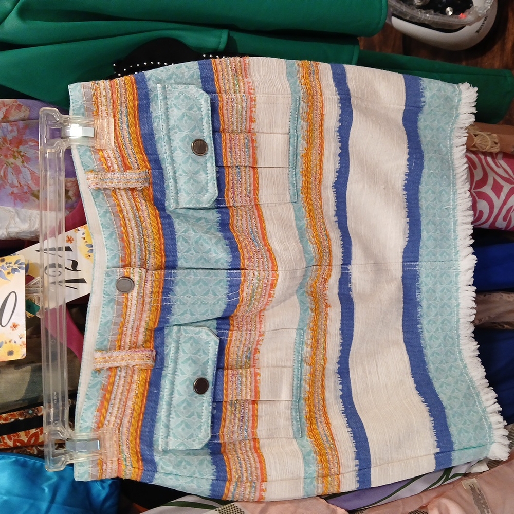 Striped Multicolor Mini Skirt